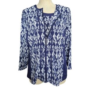 Tan Jay Lightweight Zip Front Jacket and Tank Top Size M